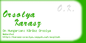 orsolya karasz business card