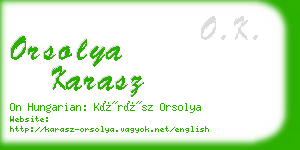 orsolya karasz business card